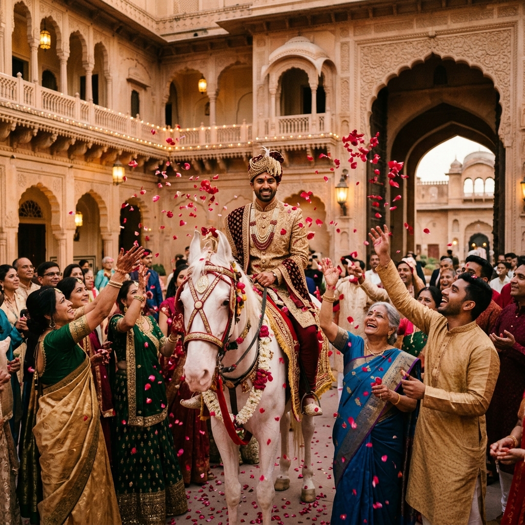 Barat groom arrival