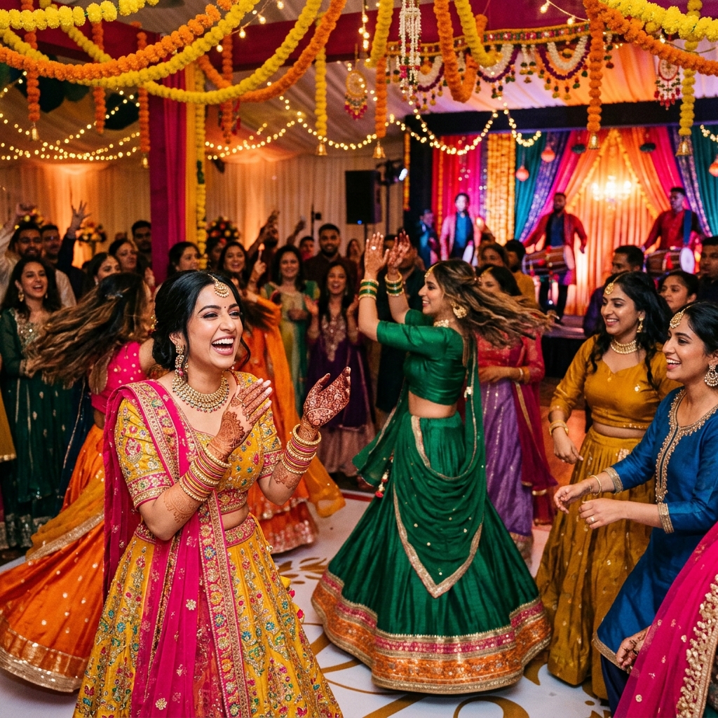 Mehndi & Sangeet dancing